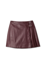 Burgundy Mini Kilt Skirt