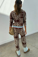 Chocolate Bandana Wide Leg Trousers