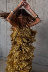 Gold Fringe Dress