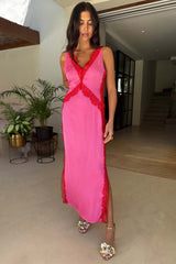 Pink and Red Clio Dress