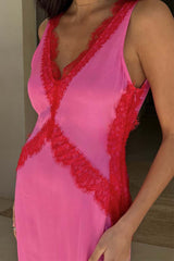 Pink and Red Clio Dress