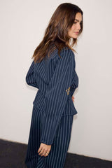 Navy Pinstripe Barrel Sweatshirt