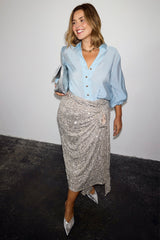 Sequin Maxi Wrap Jaspre Skirt