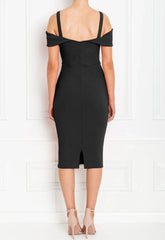 Honor Gold Olivia Black Pencil Hem Dress
