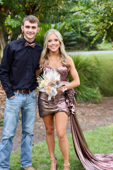 Green One Shoulder Ruched Short Dress