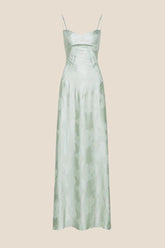 Dreamy Green Straps Long Dress