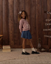 Rylee + Cru Collared Cardigan, Rosewood