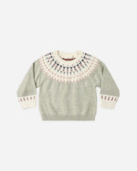 Rylee + Cru Fair Isle Sweater, Sage