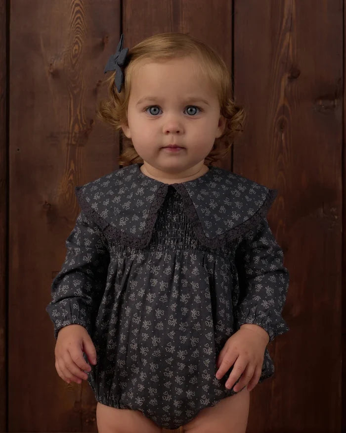 Rylee + Cru Fern Romper, Heart Ditsy