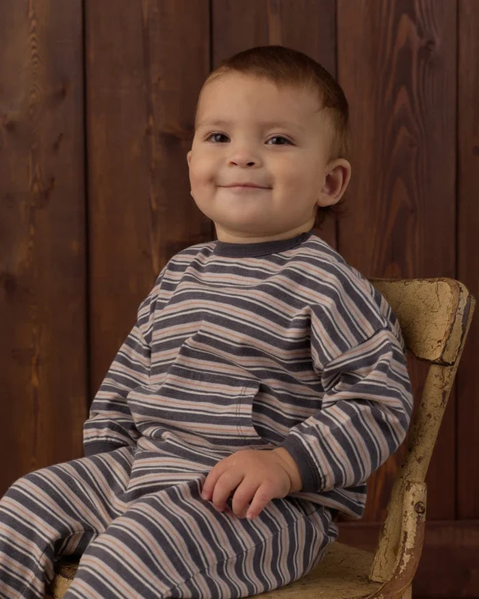 Rylee + Cru Relaxed Set, Blue Stripe