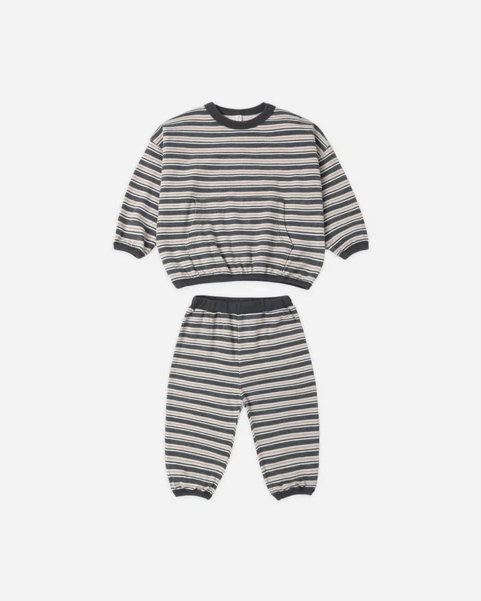 Rylee + Cru Relaxed Set, Blue Stripe