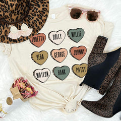 Hazel Blues® | Classic Country Conversation Hearts Graphic Tee