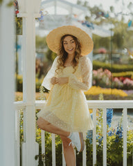 Pink Coset Short Dress with Puffy Sleeves