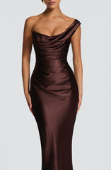 Thalassa Maxi Dress - Plum Brown
