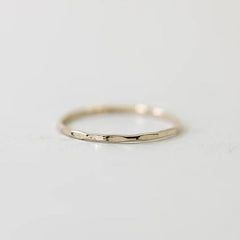 The Land of Salt Hammered Stacking Ring - Multiple Options