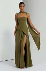 Tullulah Maxi Dress - Deep Olive
