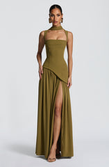 Tullulah Maxi Dress - Deep Olive