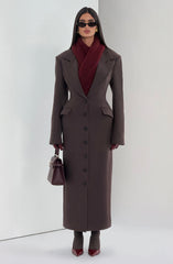 Ursula Coat - Plum Brown