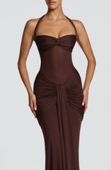 Vixen Maxi Dress - Plum Brown