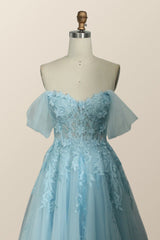 Black Floral Embroidery Strapless A-line Formal Dress