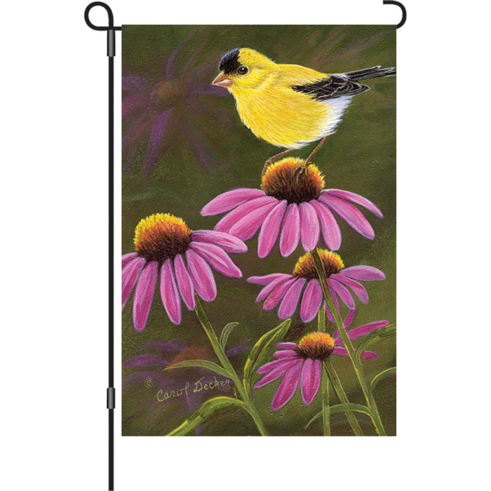 12 in. Flag - Goldfinch On Cone