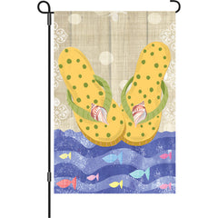 12 in. Flag - Yellow Flip Flops