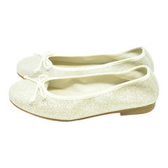 1536 - Gold Glitter Flats for Girl by London Kids