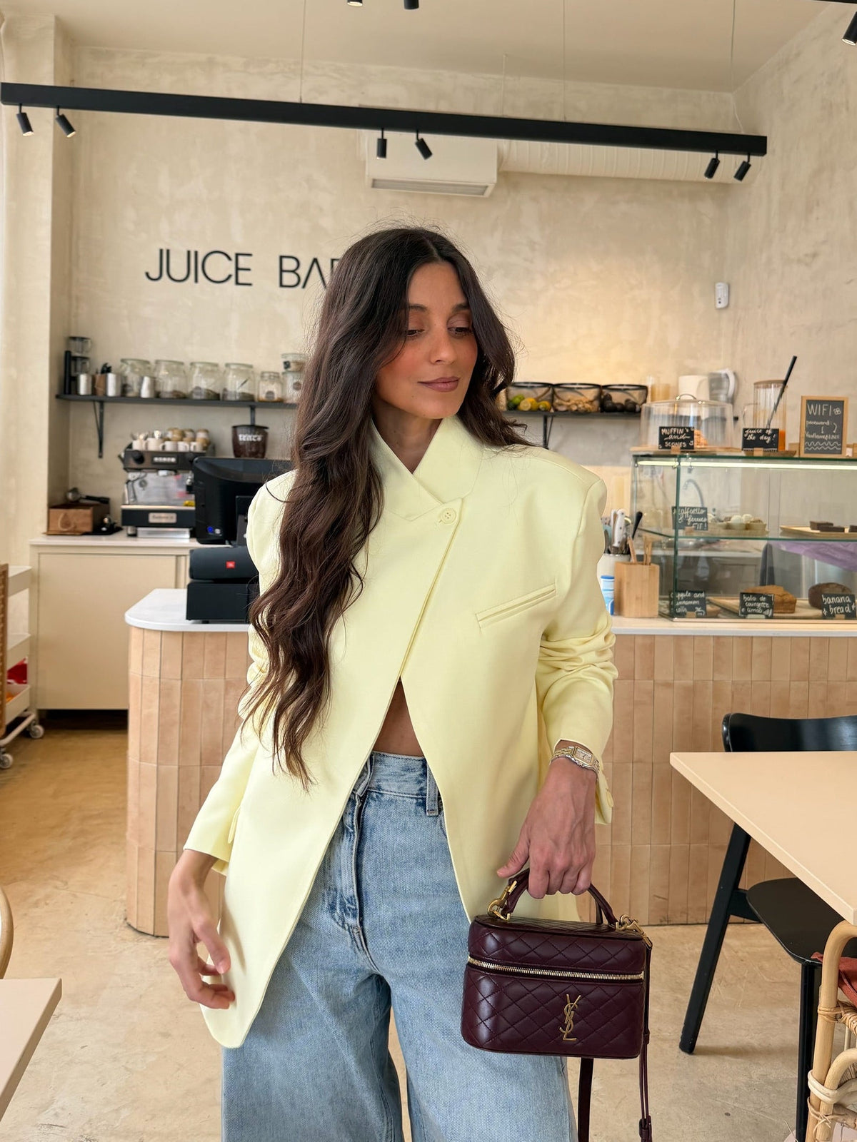 Asymmetrical Blazer in Butter Yellow