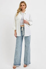 Hazel Blues® | RISEN Straight Leg Jeans with Pockets