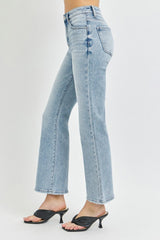 Hazel Blues® |  RISEN High Rise Ankle Flare Jeans