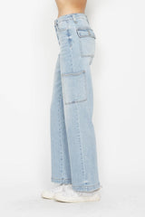 Hazel Blues® |  Judy Blue High Waist Straight Cargo Jeans