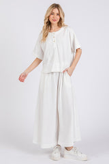 Hazel Blues® |  Ces Femme Half Button Half Sleeve Top and Pants Set
