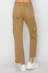Hazel Blues® |  Risen High Rise Cargo Jeans