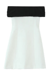 Off the Shoulder White Short Dress