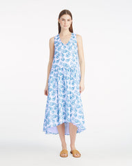Skipper V-Neck Midi Dress in Seashells