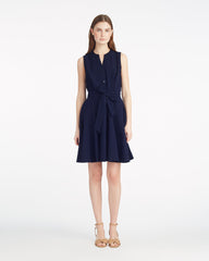 Avery Sleeveless Shirtdress in Seersucker