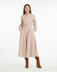Eliza Midi Shirtdress in Rust Stripe