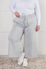 Hazel Blues® |  In or Out Wide Leg Cropped Pants in Light Grey