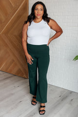 Hazel Blues® |  Magic Straight Pants in Hunter Green