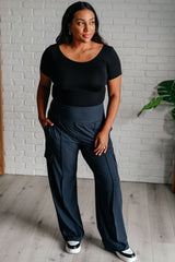 Hazel Blues® |  Race to Relax Cargo Pants in Nocturnal Navy