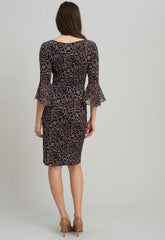 Gina Bacconi NEW BEIGE Nikita Printed Sheath Dress