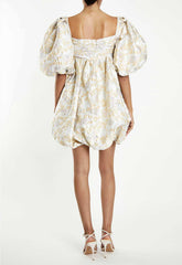 True Decadence Cream 80s  Mini Dress