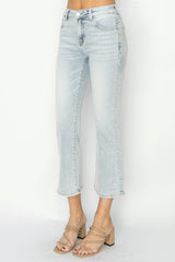 Hazel Blues® |  RISEN Mid Rise Cropped Flare Jeans