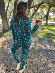 Hazel Blues® |  PREORDER: Candy Cane Pajama Pants Set