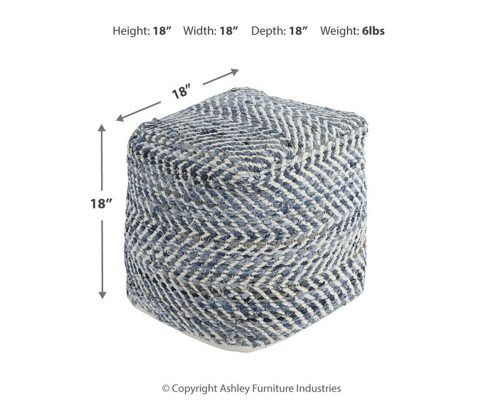 Chevron Pouf