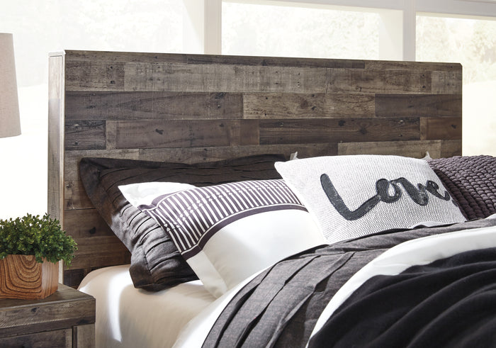 Ashley Furniture - Derekson Full Panel Headboard - Grey - Dark Gray Wood - Headboards - Additional View 1