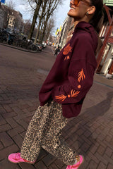 Leopard Barrel Jean