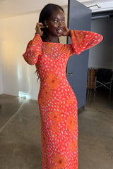 Coral Fawn Poppy Aria Dress Petite