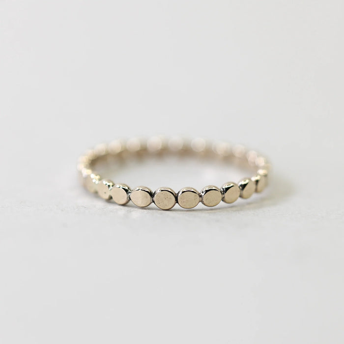 The Land of Salt Coin Hammered Disc Stacking Ring - Multiple Options